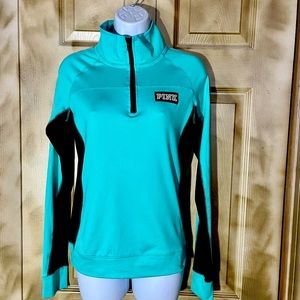 PINK quarter zip polyester pullover lightweight jacket like new size XS